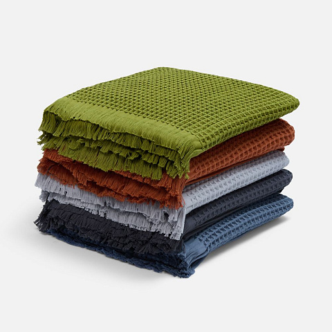 Плед вафельный Elenglect, зеленый - рис 6.