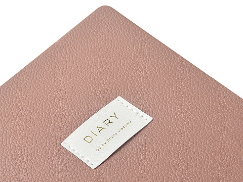 Ежедневник недатированный А5 Morandi. Пыльная роза с нашивкой, пыльно-розовый - рис 3.