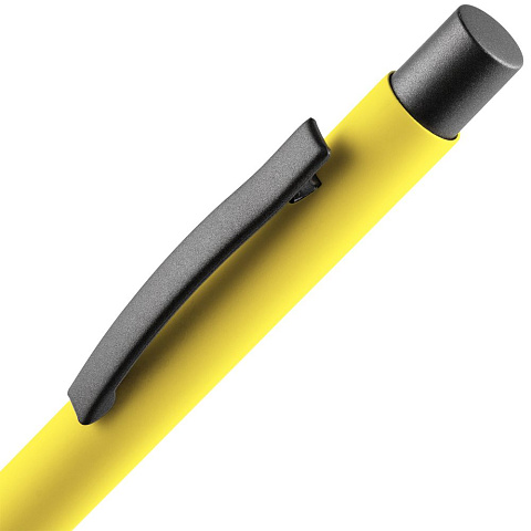 Ручка шариковая Atento Soft Touch, желтая - рис 5.