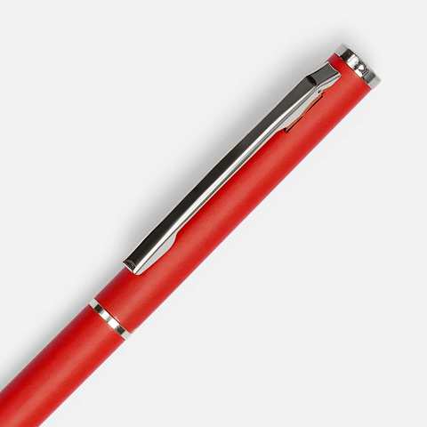 Ручка шариковая Hotel Chrome, ver.2, матовая красная - рис 4.