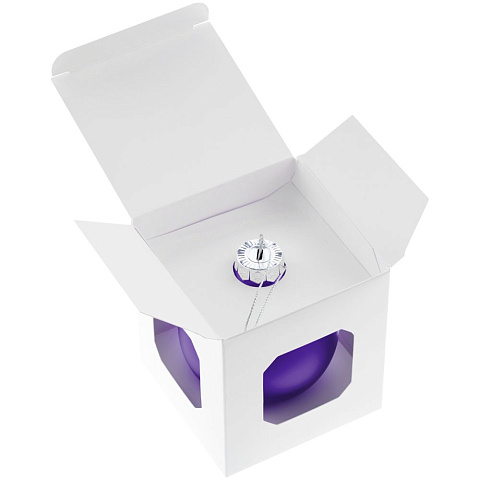 Елочный шар Finery Matt, 8 см, матовый фиолетовый - рис 4.