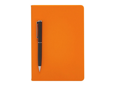 Подарочный набор с блокнотом С3, металлической ручкой и кружкой, оранжевый - рис 7.