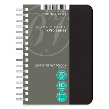 Бизнес - блокнот А6 (99 х 139 мм.) xPro 80 л., черный