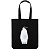 Холщовая сумка Like a Penguin, черная - миниатюра