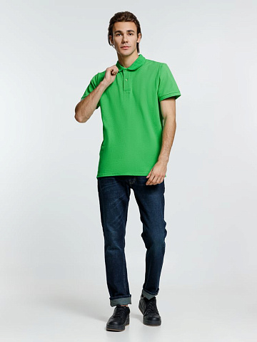 Рубашка поло мужская Virma Premium, зеленое яблоко - рис 7.