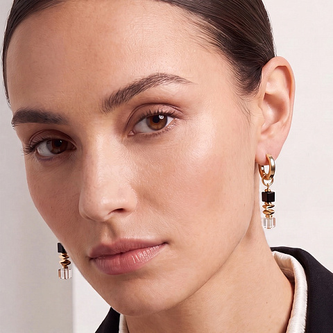 Серьги Hoop Black-Gold - рис 3.