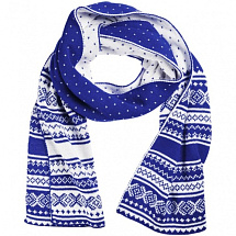 Новогодний шарф Теплая зима (синий)