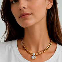 Колье  HOLL SG CRYSTAL_WHITE PEARL