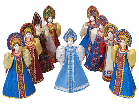 Подарочный набор: кукла фарфоровая, чай Малина с мятой, синий - рис 6.