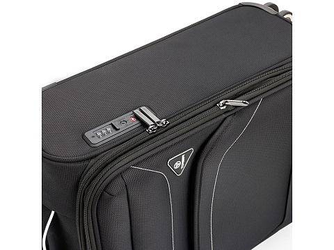 Чемодан TORBER НЕРО, чёрный, переработанный ПЭТ, 40 х 20 х 55 см, 37 л - рис 9.