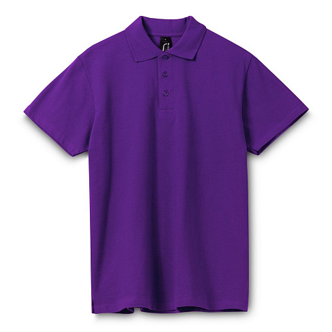 Рубашка поло мужская Spring 210, темно-фиолетовая - рис 2.