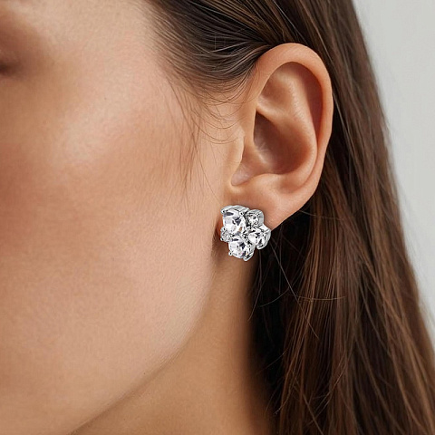 Серьги MINNIE SS CRYSTAL Dyrberg Kern 480160 - рис 3.