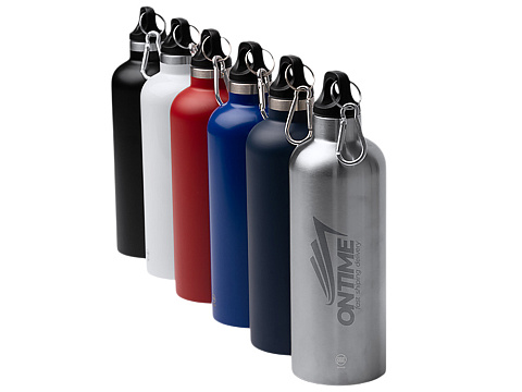 Бутылка LUWAK/ЛЮВАК из переработанной нержавеющей стали с карабином, королевский синий - рис 2.