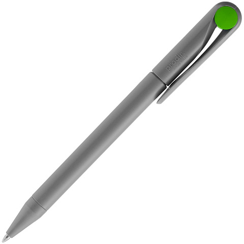 Ручка шариковая Prodir DS1 TMM Dot, серая с ярко-зеленым - рис 3.