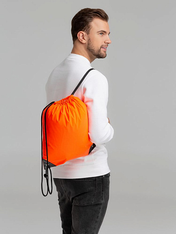 Рюкзак-мешок Manifest Color из светоотражающей ткани, оранжевый - рис 8.