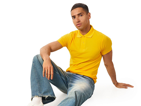 Рубашка поло First мужская, золотисто-желтый - рис 2.