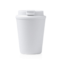 Стакан OKLAN/ОКЛАН с полипропиленовым корпусом и крышкой, белый