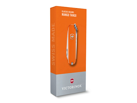 Нож-брелок VICTORINOX Classic SD Colors Mango Tango, 58 мм, 7 функций, оранжевый - рис 3.