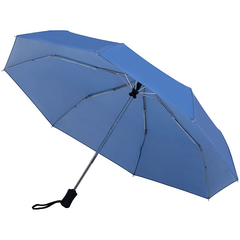 Зонт складной Manifest Color со светоотражающим куполом, синий - рис 4.
