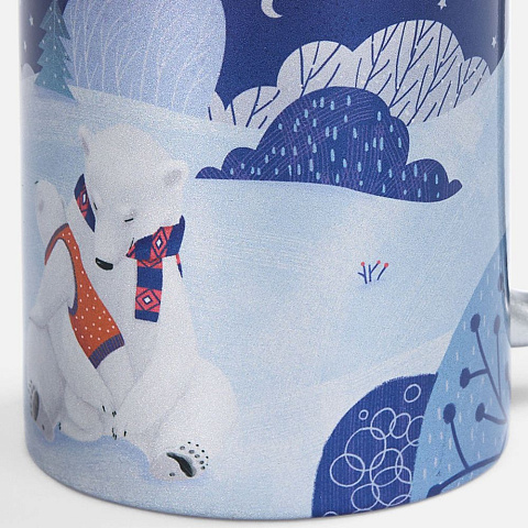 Кружка «Праздничный полюс», серебристая - рис 4.