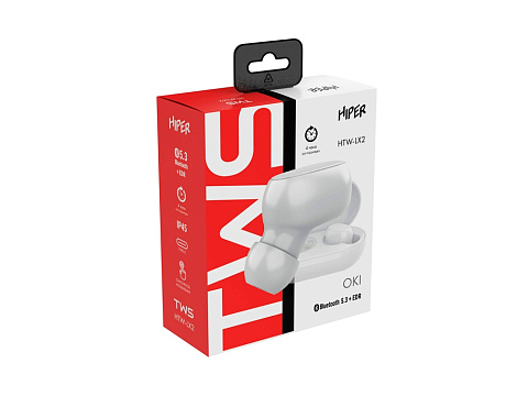 Беспроводные наушники HIPER TWS OKI White (HTW-LX2) Bluetooth 5.0 гарнитура, Белый (Р) - рис 5.