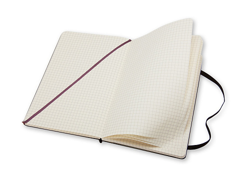 Записная книжка Moleskine Classic (в клетку) в твердой обложке, Large (13х21см), черный - рис 3.