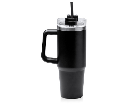 Термокружка Крэнстон с двойными стенками из переработанной нержавеющей стали, черный