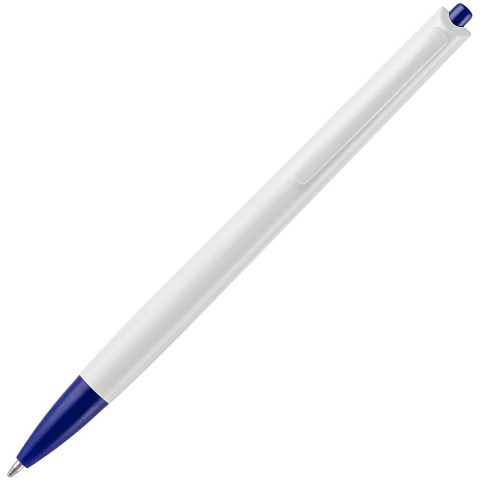 Ручка шариковая Tick, белая с синим - рис 4.