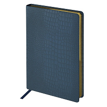 Ежедневник недатированный А5 Amazonia, синий с золотым обрезом