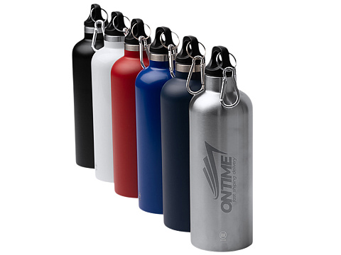 Бутылка LUWAK/ЛЮВАК из переработанной нержавеющей стали с карабином, белый - рис 2.