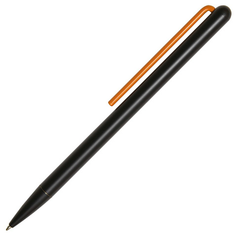 Шариковая ручка GrafeeX в чехле, черная с оранжевым - рис 2.