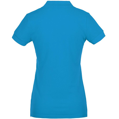 Рубашка поло женская Virma Premium Lady, бирюзовая - рис 3.