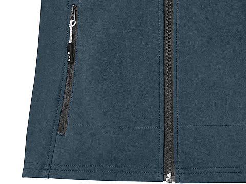 Куртка софтшел Ланглей женская, серо-синий - рис 5.