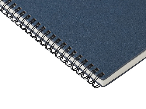 Блокнот А5 Dante из искусственной кожи на спирали, темно-синий - рис 2.
