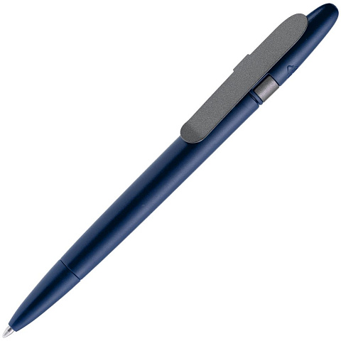 Ручка шариковая Prodir DS5 TSM Metal Clip, синяя с серым - рис 2.
