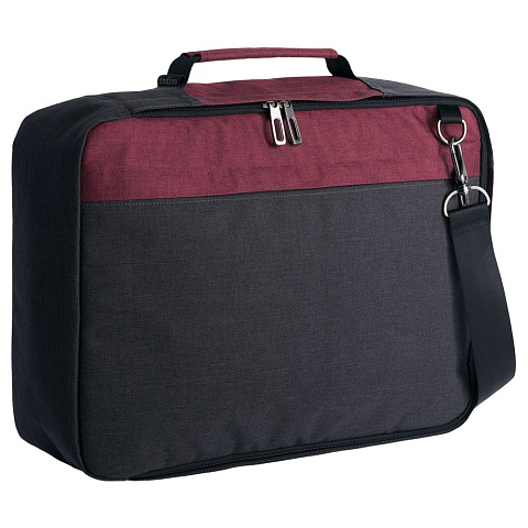 Рюкзак для ноутбука 2 в 1 twoFold, серый с бордовым - рис 5.