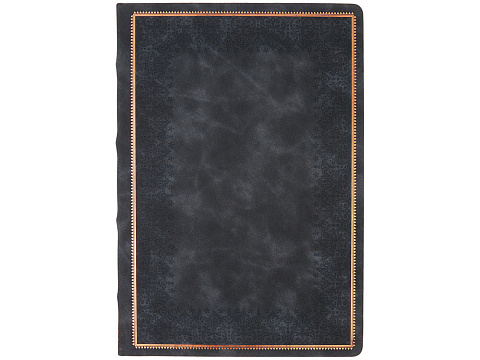 Ежедневник недатированный А4 Royal, черный с бронзовым срезом - рис 2.