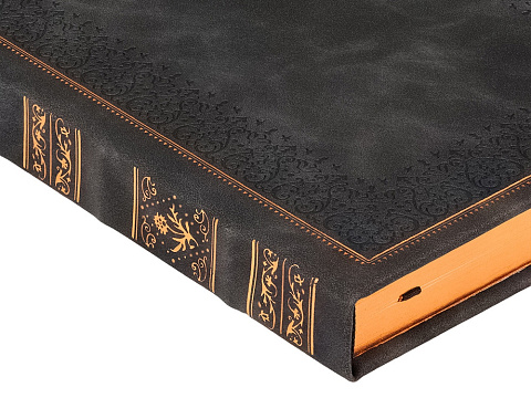 Ежедневник недатированный А5 Royal, черный с бронзовым срезом - рис 6.