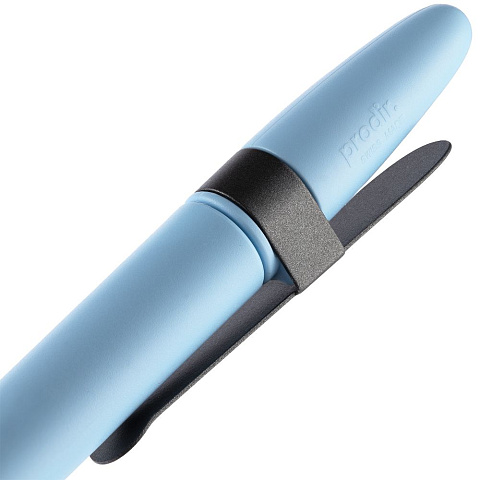 Ручка шариковая Prodir DS5 TSM Metal Clip, голубая с серым - рис 6.