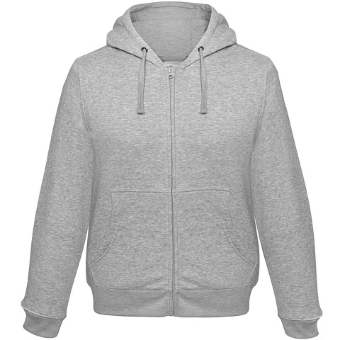 Толстовка мужская Hooded Full Zip серый меланж - рис 2.