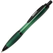 Nash шариковая ручка из переработанного пластика с черной отделкой (черные чернила) - Зеленый