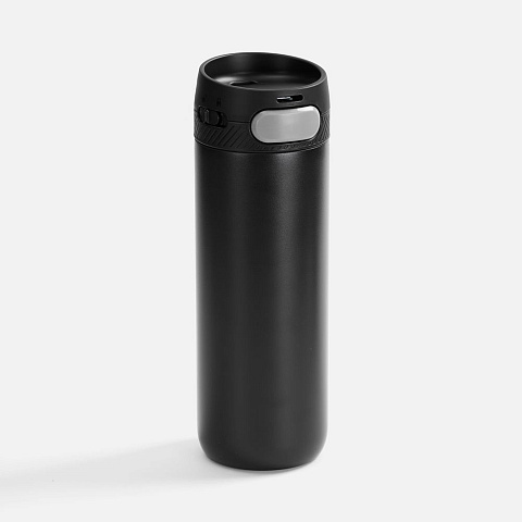 Термостакан X1 с цветной кнопкой, черный с серым - рис 2.