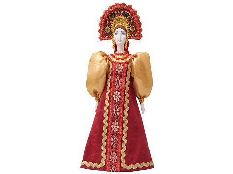 Подарочный набор: кукла фарфоровая, чай Малина с мятой, красный - рис 15.