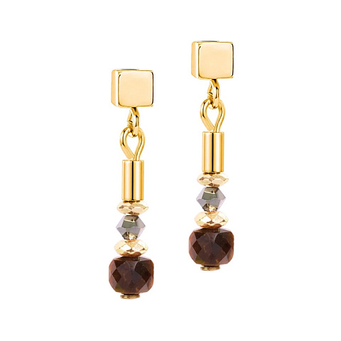 Серьги Brown-Gold