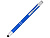 Шариковая кнопочная ручка-стилус Moneta из анодированного алюминия, ярко-синий - миниатюра
