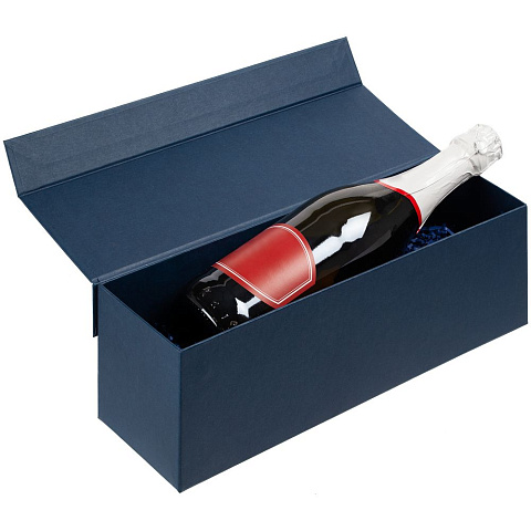 Коробка под бутылку Color Jacket, синяя - рис 4.