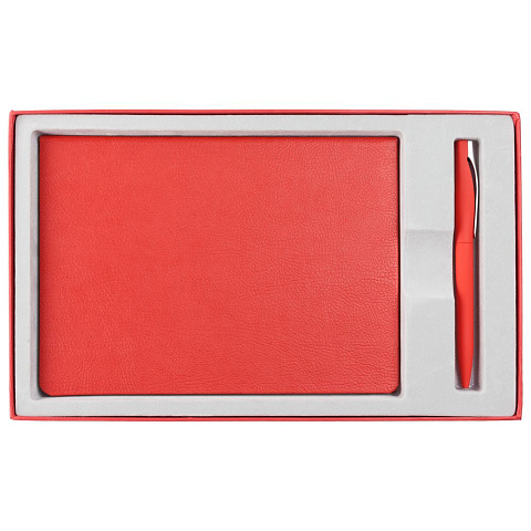 Коробка Adviser под ежедневник, ручку, красная - рис 4.