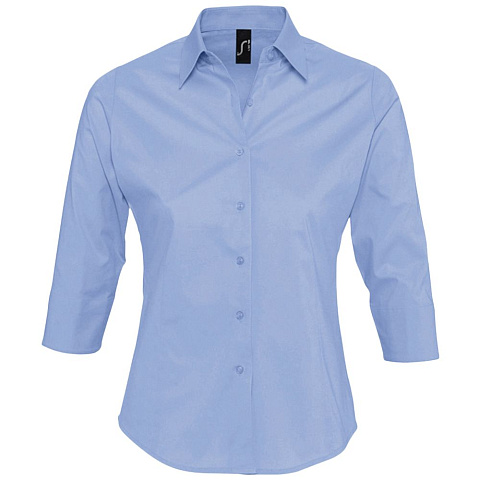 Рубашка женская с рукавом 3/4 Effect 140, голубая - рис 2.