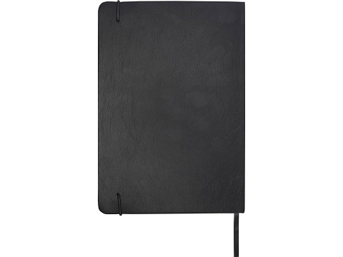 Набор Legato Elegance из блокнота формата А5 в твердой обложке и ручки-роллера, черный/черный - рис 3.