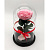 Розовая роза в колбе (средняя) - миниатюра
